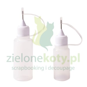 Aplikator buteleczka do kleju, farby, medium maskującego z cienką końcówką 2szt Vaessen