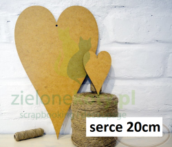 HDF Baza Artistiko serce podłużne 20cm duże