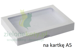 Pudełko na kartkę A5  z okienkiem białe