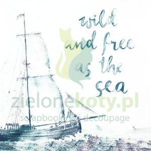 Serwetka 33x33cm Żaglówka (212047) morskie