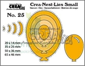 Wykrojnik Crealies  Balloons balony podwójne kropki