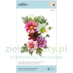 Wykrojnik Spellbinders Button and Daisy Chrysanthemum chryzantema