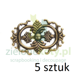 Metalowy ornament 4,6cm / 5szt.