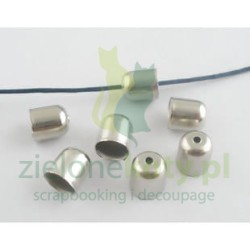 Metalowa końcówka do pisanek bombek 8mm / 10szt. kol. srebrny