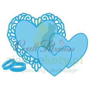 Wykrojnik Craft Passion Serce z obrączkami