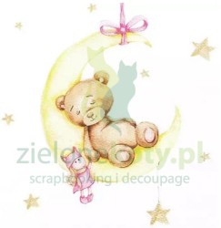 Serwetka 33x33cm miś na księżycu Leoni (212136)