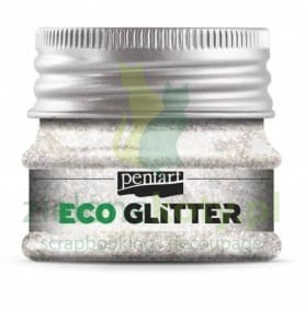 Brokat Eko Pentart 15g Srebro Extra Fine ekstra drobno mielony x