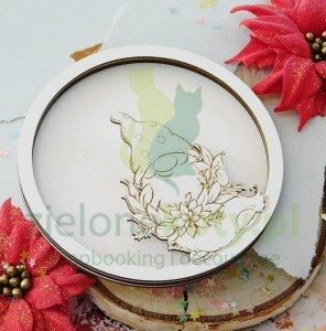 Wycinanka Kreatywna Pracownia Święta Krasnoludek z Poinsettia x Shaker Box