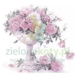 Serwetka 33x33cm kwiaty w naczyniu (13314926)