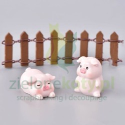 Figurka mini świnki 2szt + płotek do boxa