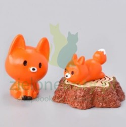 Figurka mini liski 2szt + pieniek  do boxa