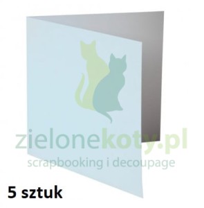 Baza na kartkę kwadrat 14x14 błękitna 5szt x