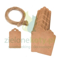 Zawieszki kraft 100szt tagi
