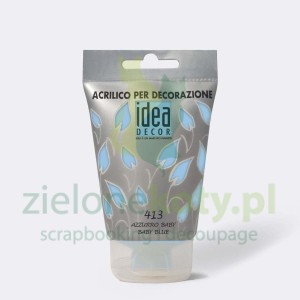 Farba akrylowa Maimeri Idea Decor 110ml  413 baby blue błękit x