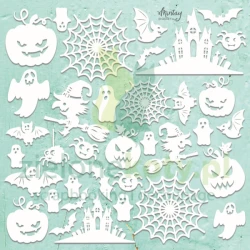 Wycinanka tekturka Mintay Chippies Zestaw halloween dynia pajęczyna duch x