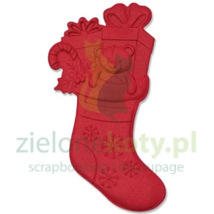 Wykrojnik + folder do embossingu Sizzix 3D Christmas Stocking świąteczna skarpeta