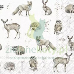 Serwetka 33x33cm leśne zwierzęta (965860)