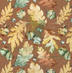 Serwetka 33x33cm liście żołędzie (968130)