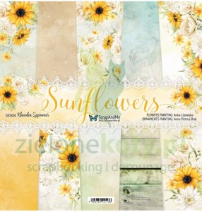 Zestaw papierów 30x30 ScrapAndMe Sunflowers słoneczniki