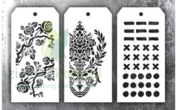 Szablon maska Tim Holtz mini zestaw #53 kwiaty ornamnet