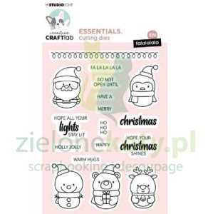 Stempel akrylowy Studio Light Essentials Fa la la la la świąteczne postacie
