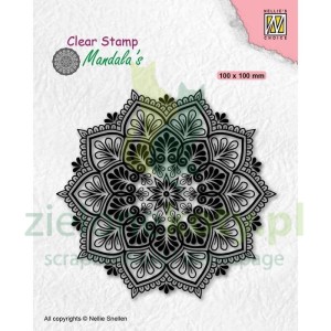 Stempel Nellie's Choice Mandala Starflower 10cm koronka serwetka