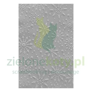 Folder do embosingu Spellbinders 3D A5/DL Flurry of Snowflakes śnieżynki tło