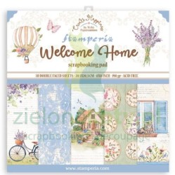 Zestaw papierów 20x20 Stamperia Create Happiness Welcome Home