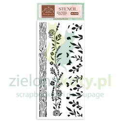Szablon maska Stamperia 12x25cm Create Happiness Welcome Home Nature bordery łączka