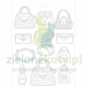 Forma do odlewów A4 Stamperia Grand Hotel Parfums torebki, perfumy x