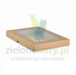 Pudełko na kartkę C6 z okienkiem kraft