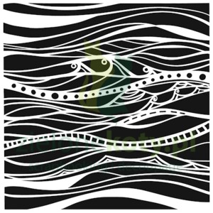 Szablon Crafter's Workshop  TCW 15x15cm Calm Waves fale x