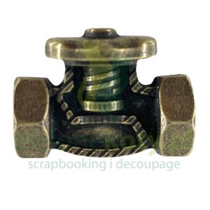 Mitform metalowy zawór 2,5cm / steampunk