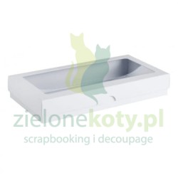 Pudełko na kartkę DL z okienkiem białe wysokie