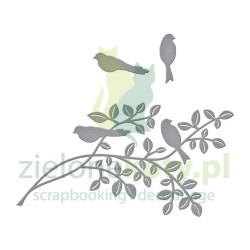 Wykrojnik Spellbinders Sealed Birds Etched gałązka z ptaszkami