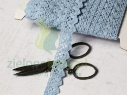 Koronka bawełniana 15mm błękitna 1m