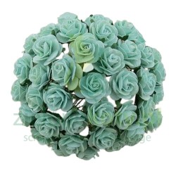 Kwiatki W.O.C. róże open rose zielone miętowe 20mm zestaw 25szt x