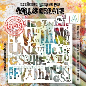 Szablon maska AAll & Create 15x15cm Title literki
