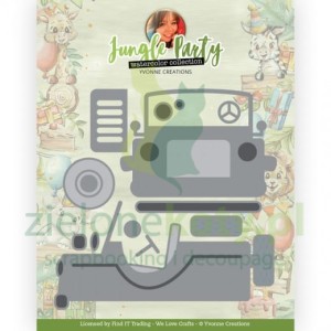 Wykrojnik Yvonne Creations Jungle Party Jungle Car samochody