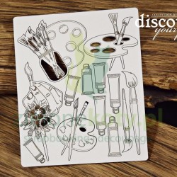 Wycinanka SnipArt Your Passion Painting pędzle i farby artysta x