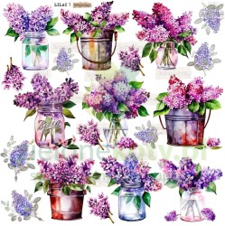 Naklejki papierowe ScrapLove Lilac 1 bez