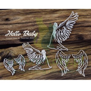 Wycinanka SnipArt Ażurowe Anioły skrzydła x