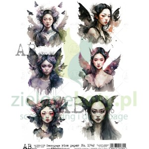 Papier ryżowy decoupage AB Studio A4 elfy