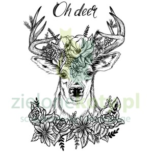 Stempel Creative Expressions Designer Boutique Flower King jeleń boho