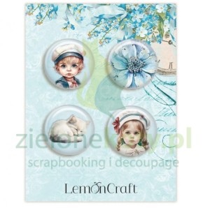 Buttony samoprzylepne Lemoncraft Sunny Love zestaw 4szt