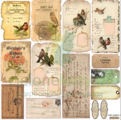 Naklejki papierowe ScrapLove Junk Journal 2 x