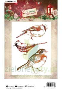 Stempel akrylowy Studio Light  MagicalChristmas Birds ptaszki x