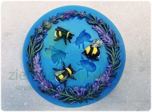 Forma foremka silikonowa Mila Project Lawendowy wianek i trzmiele