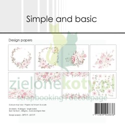 Zestaw papierów 15x15 Simple And Basic Silent Rose