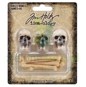 Dodatki metalowe Tim Holtz Idea-Ology Skulls & Bones czaszki i kości